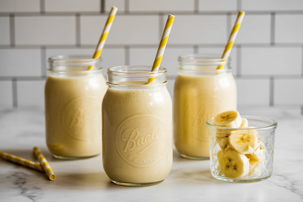 banana smoothie with milk