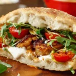 30-Minute Falafel Sandwich With Sweet Potato served in pita bread