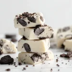 Homemade Cookies and Cream Bark with crushed Oreos