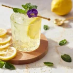 Refreshing Lemon Mocktails with mint and lemon on ice