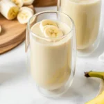 Simple banana smoothie recipe made with ripe bananas and milk for a quick treat.