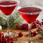 Virgin Cosmopolitan Mocktail served in a martini glass with lime twist