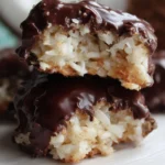 Homemade 3-Ingredient Mounds-Style Bars on plate