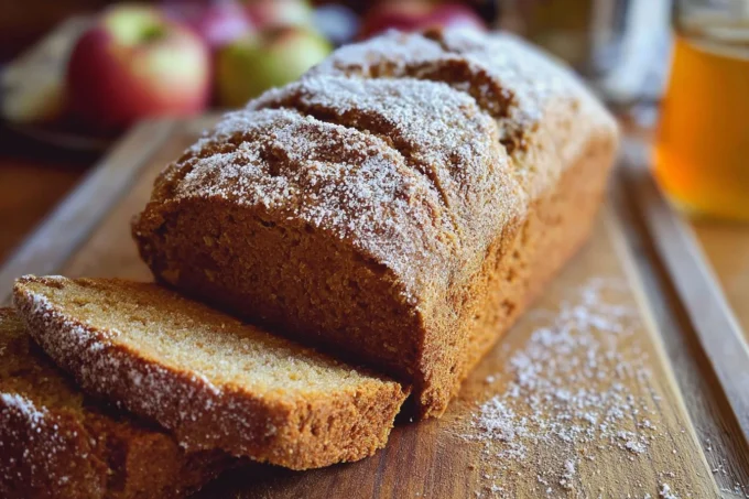 Delicious homemade Apple Cider Bread fresh out of the oven