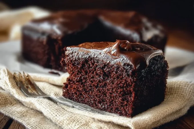 Delicious and moist Chocolate Craving Cake with rich chocolate frosting