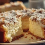 A whole 9x13 inch Coconut Pecan Topped Cake with a golden-brown, rich topping, cooling on a wire rack.