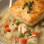 Delicious Crockpot Chicken Pot Pie served in a bowl