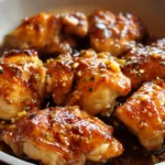 Delicious honey garlic chicken dish garnished with green onions
