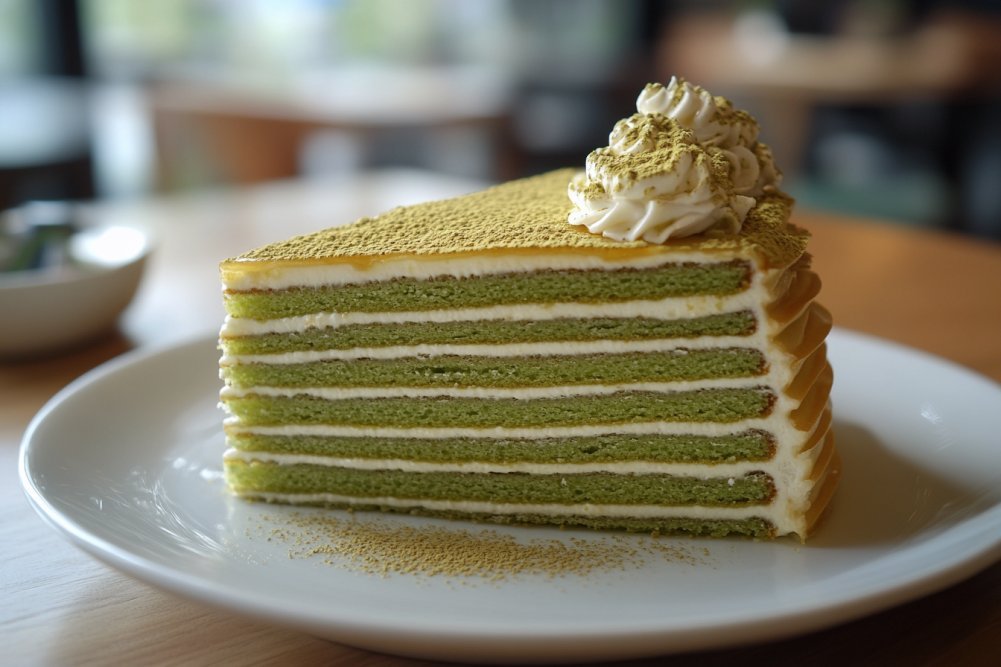 Matcha Mille Crepe Cake Recipe