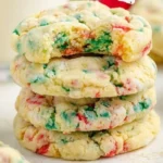 Delicious Christmas Gooey Butter Cookies on a festive plate