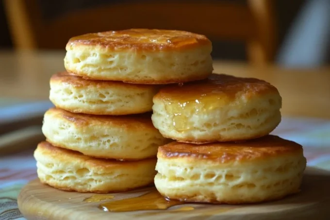 Gluten-free honey biscuits on a plate, perfect for a sweet treat.