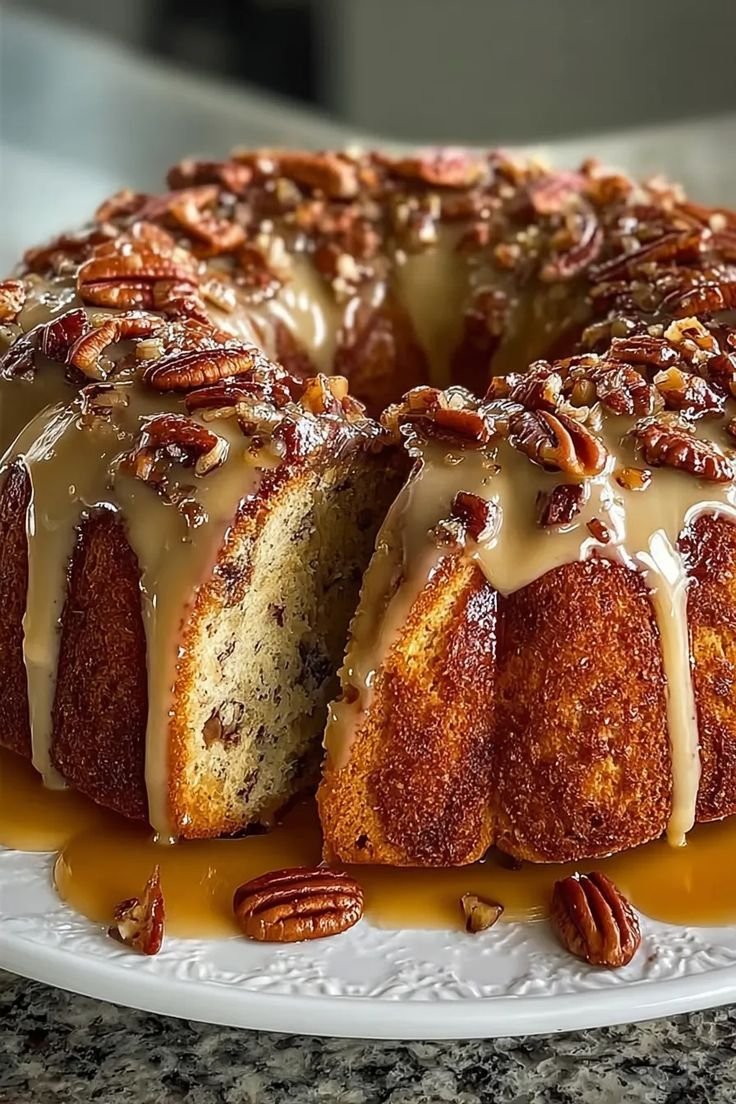 Caramel Pecan Bundt Cake