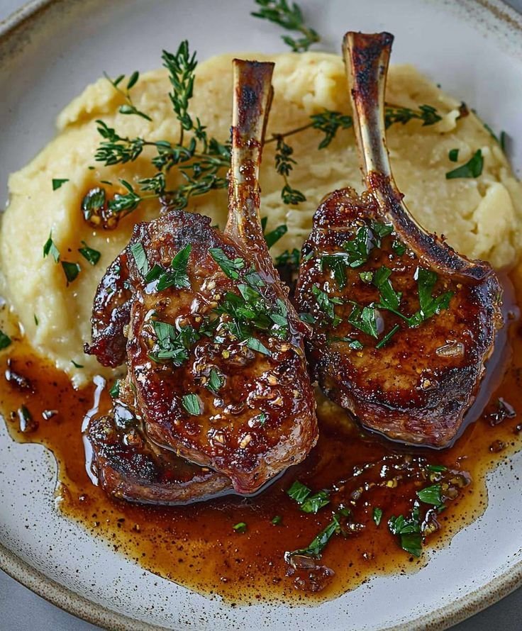 Honey Garlic Butter Lamb Cutlets