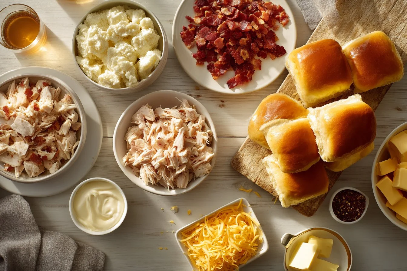 Chicken Bacon Ranch Sliders