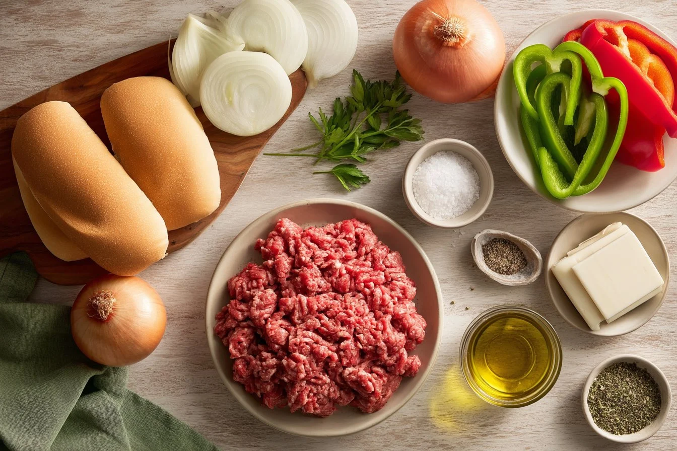Ground Beef Philly Cheesesteaks