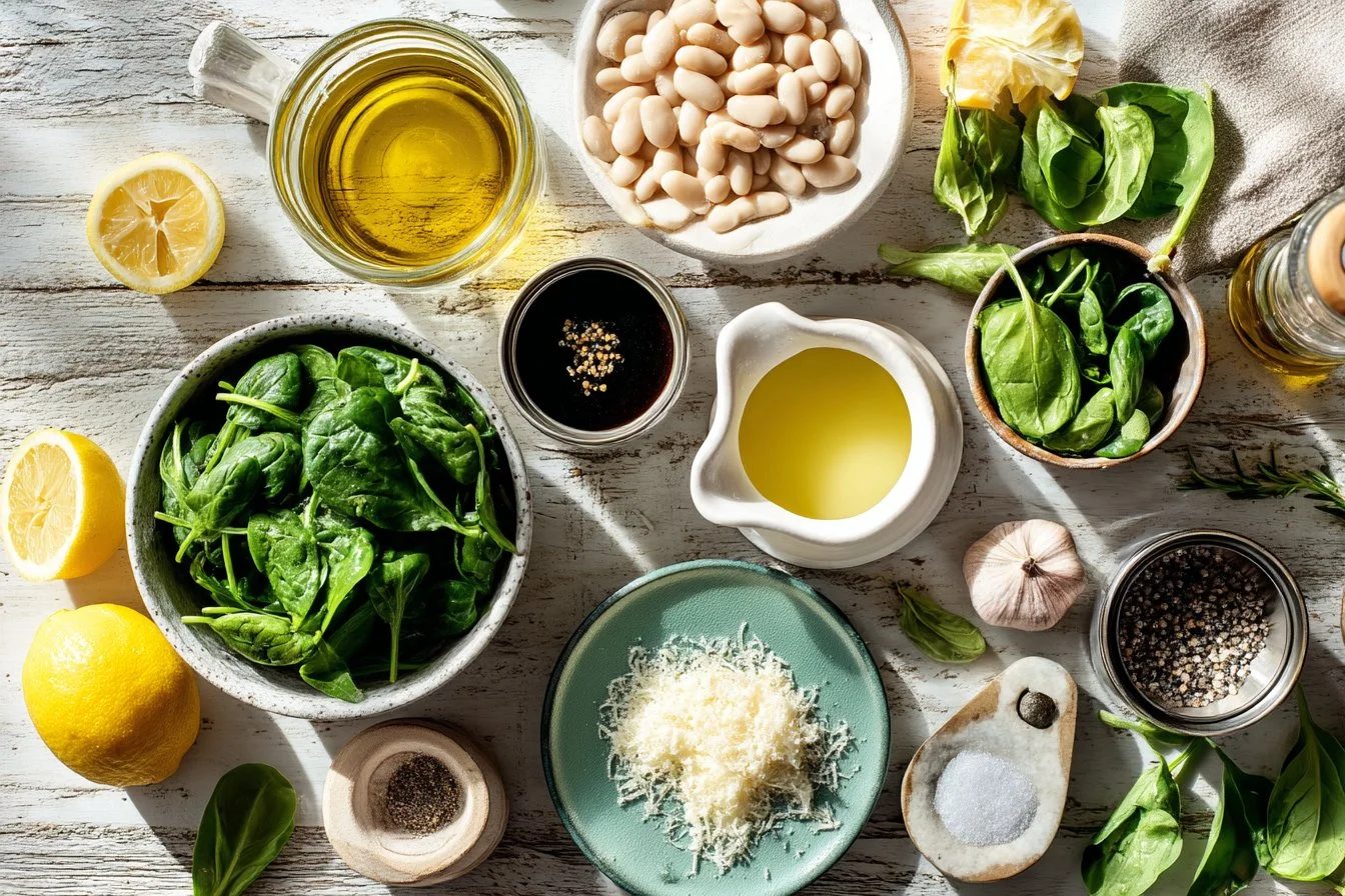 Creamy White Beans with Spinach & Parmesan