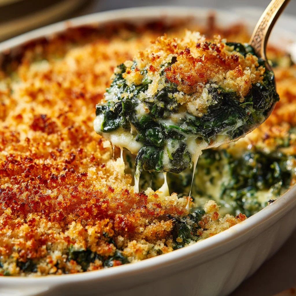 Diverse spinach side dish options featuring fresh spinach and seasonings.