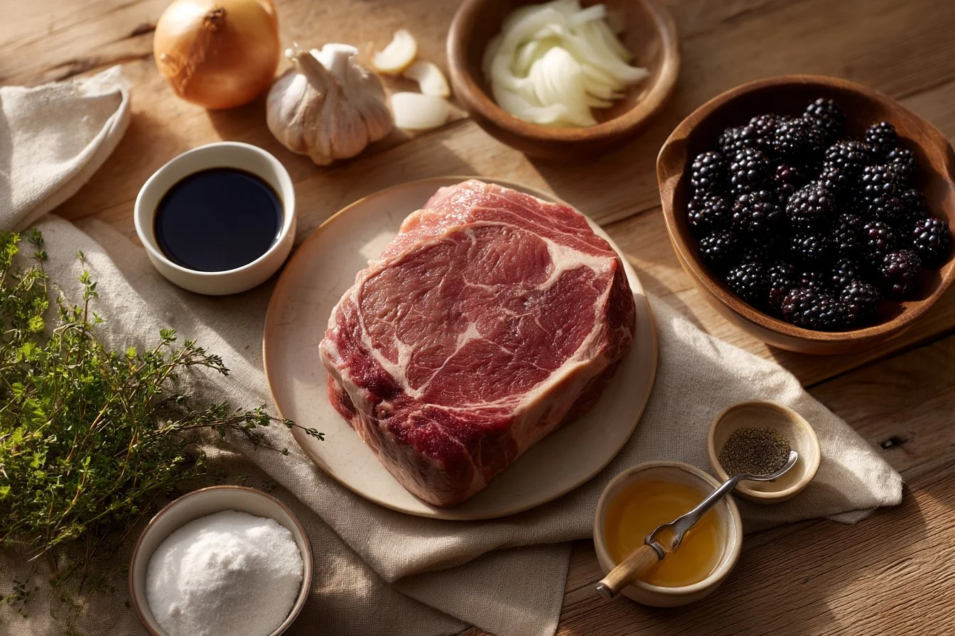 Slow Cooker Blackberry Balsamic Beef