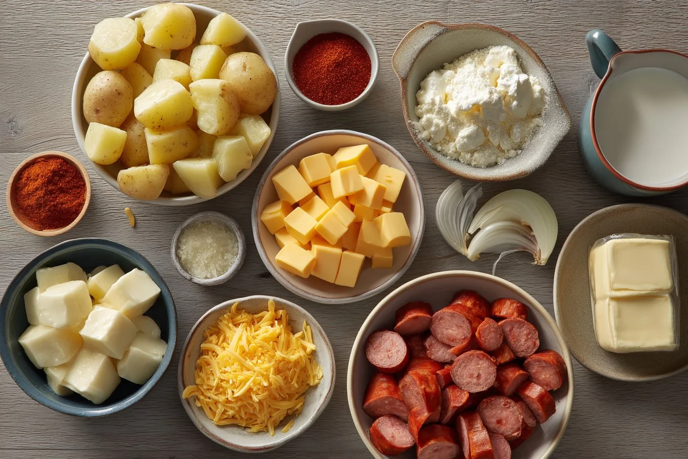 Cheese, Potato, and Smoked Sausage Casserole
