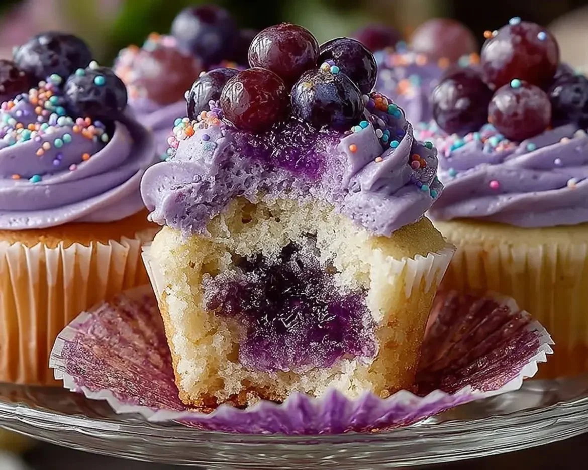 Grape Crush Cupcakes