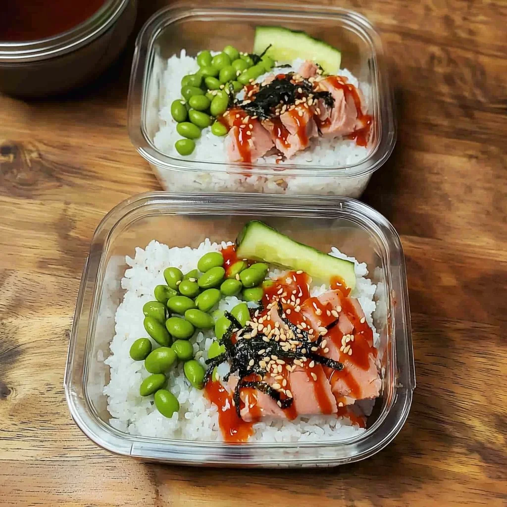 Protein-packed sushi bowl with fresh ingredients and vibrant colors