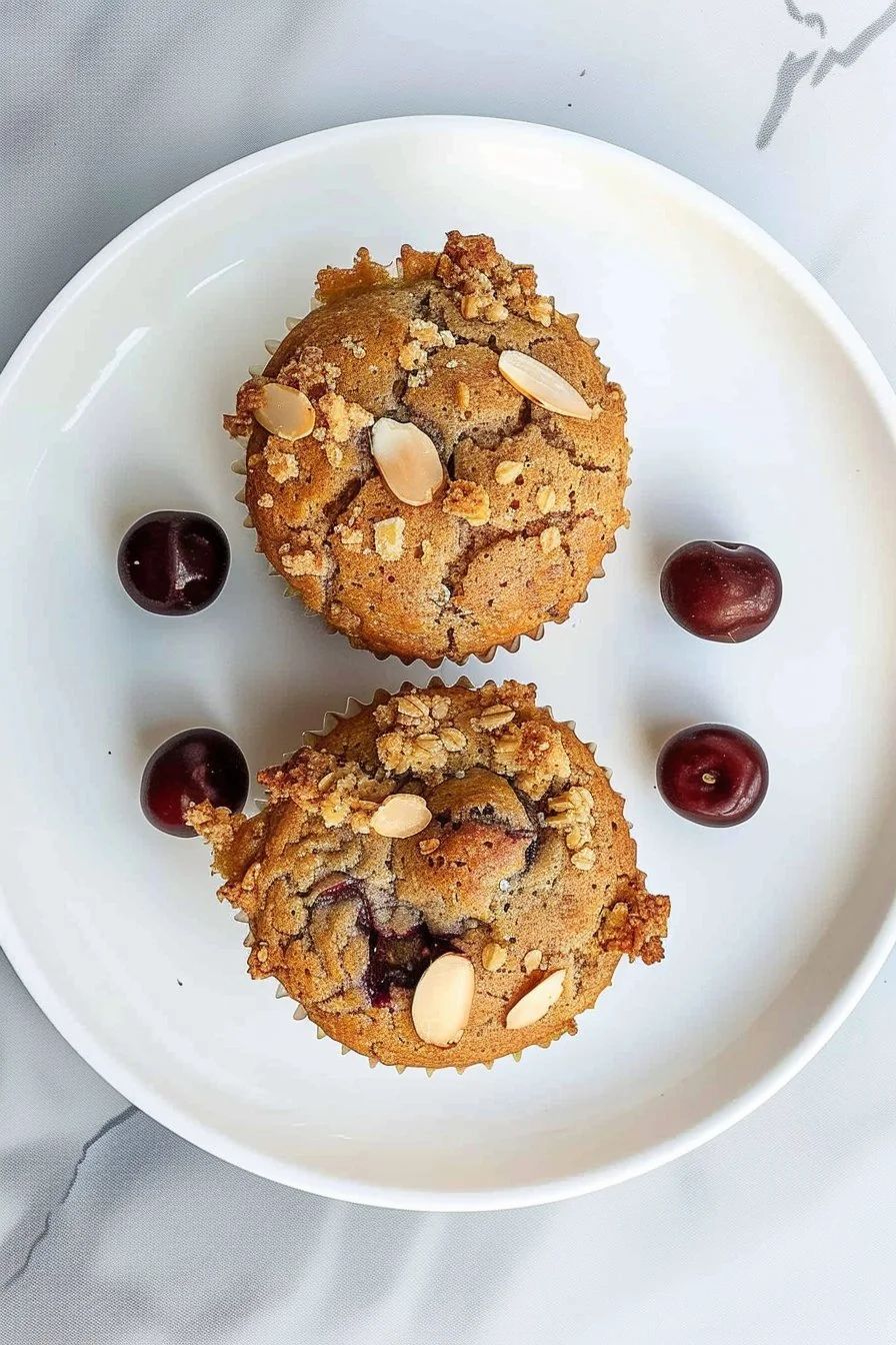 Almond, Chia and Cherry Muffins